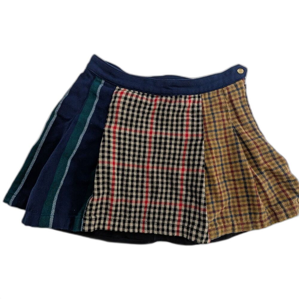 Rowing Blazers Target Patchwork Plaid Mini Skirt Size 8 Academia Preppy